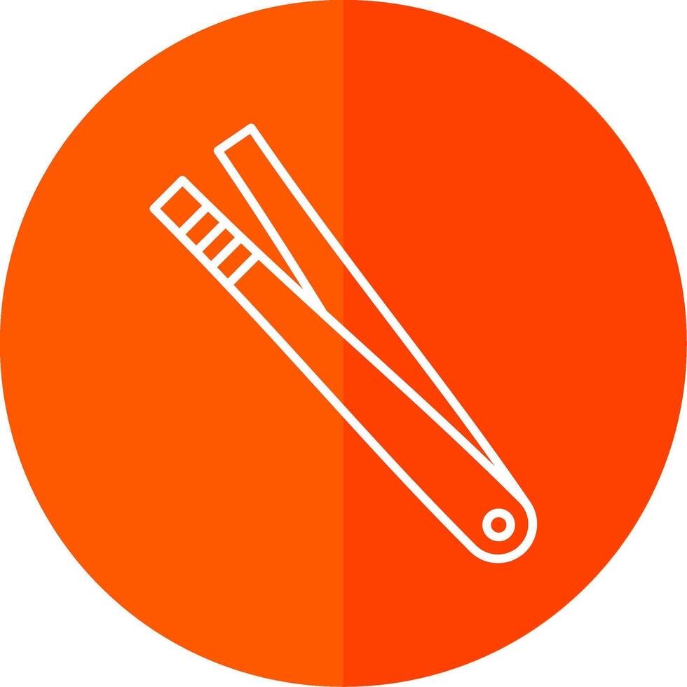 Tweezer Line Red Circle Icon vector