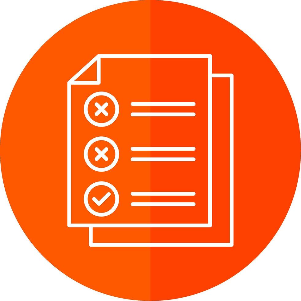 Check List Line Red Circle Icon vector
