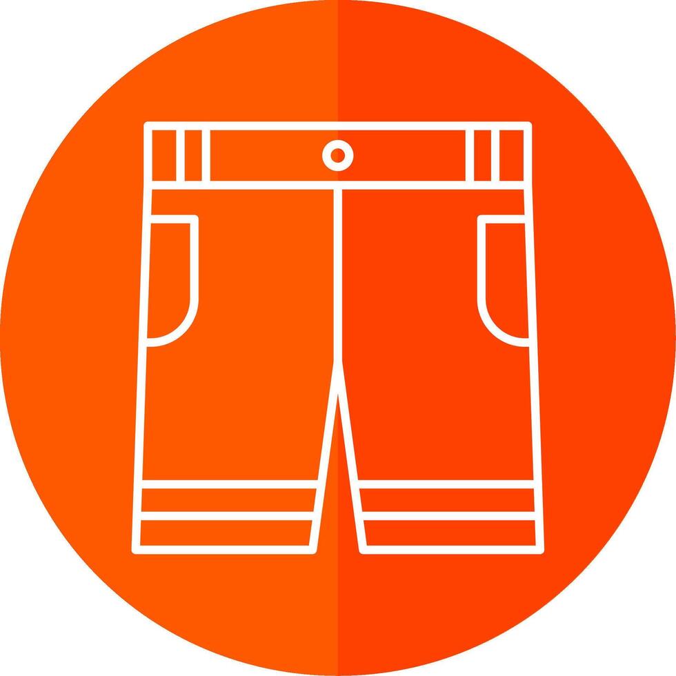 Shorts Line Red Circle Icon vector