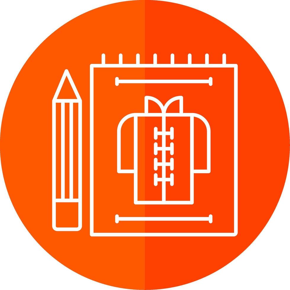 Cloth Sketch Line Red Circle Icon vector