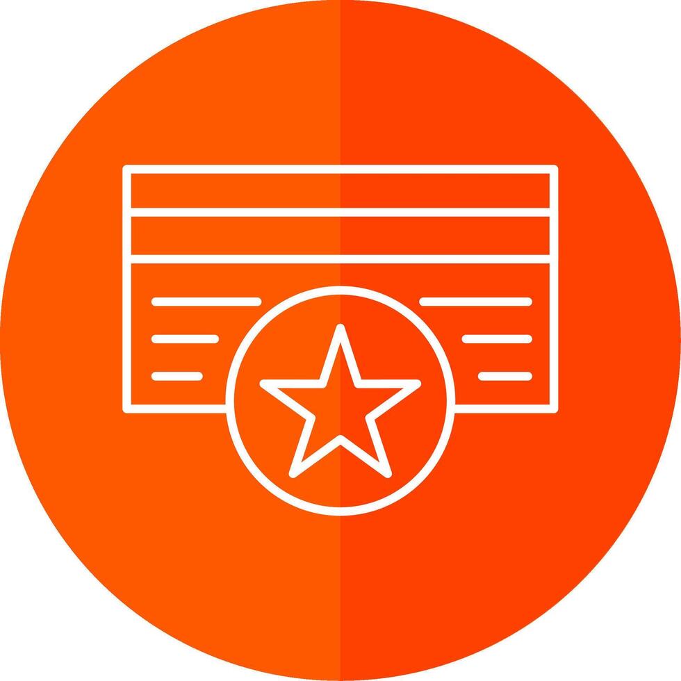 Member Card Line Red Circle Icon vector
