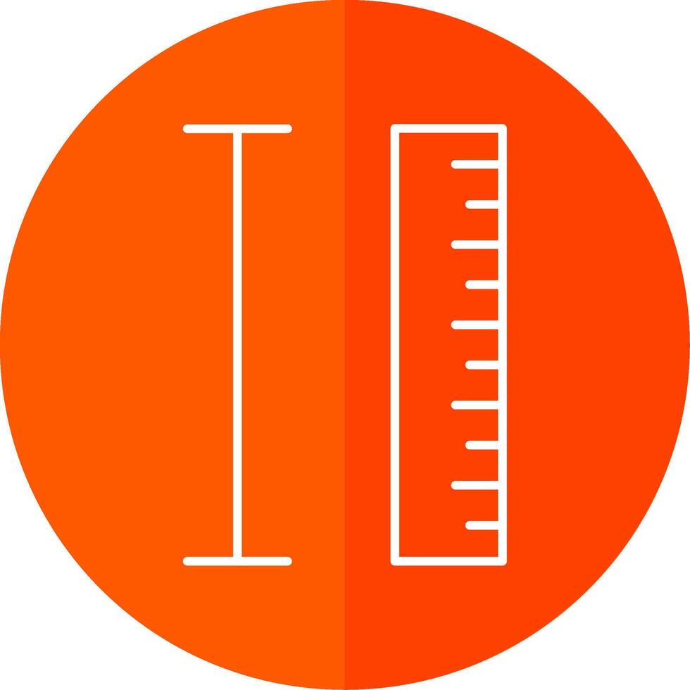Measurement Line Red Circle Icon vector