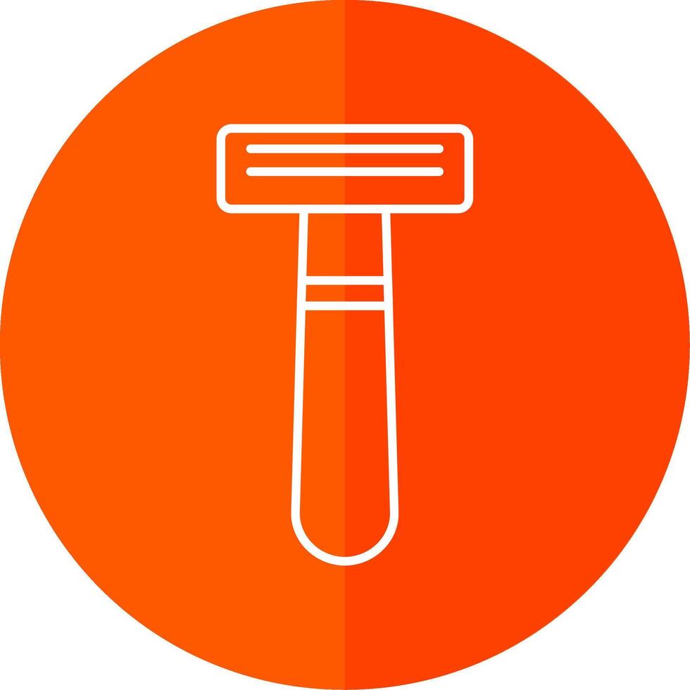 Shaving Razor Line Red Circle Icon vector