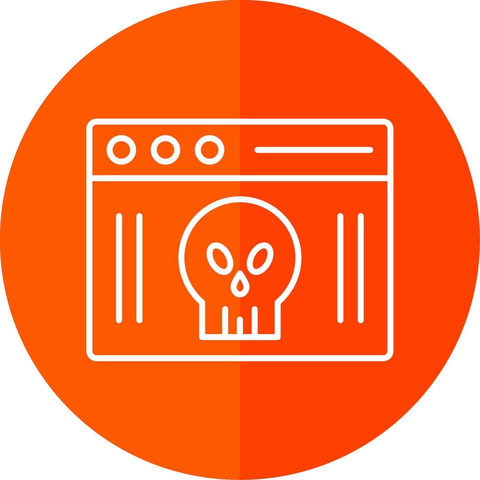Webpage Line Red Circle Icon vector