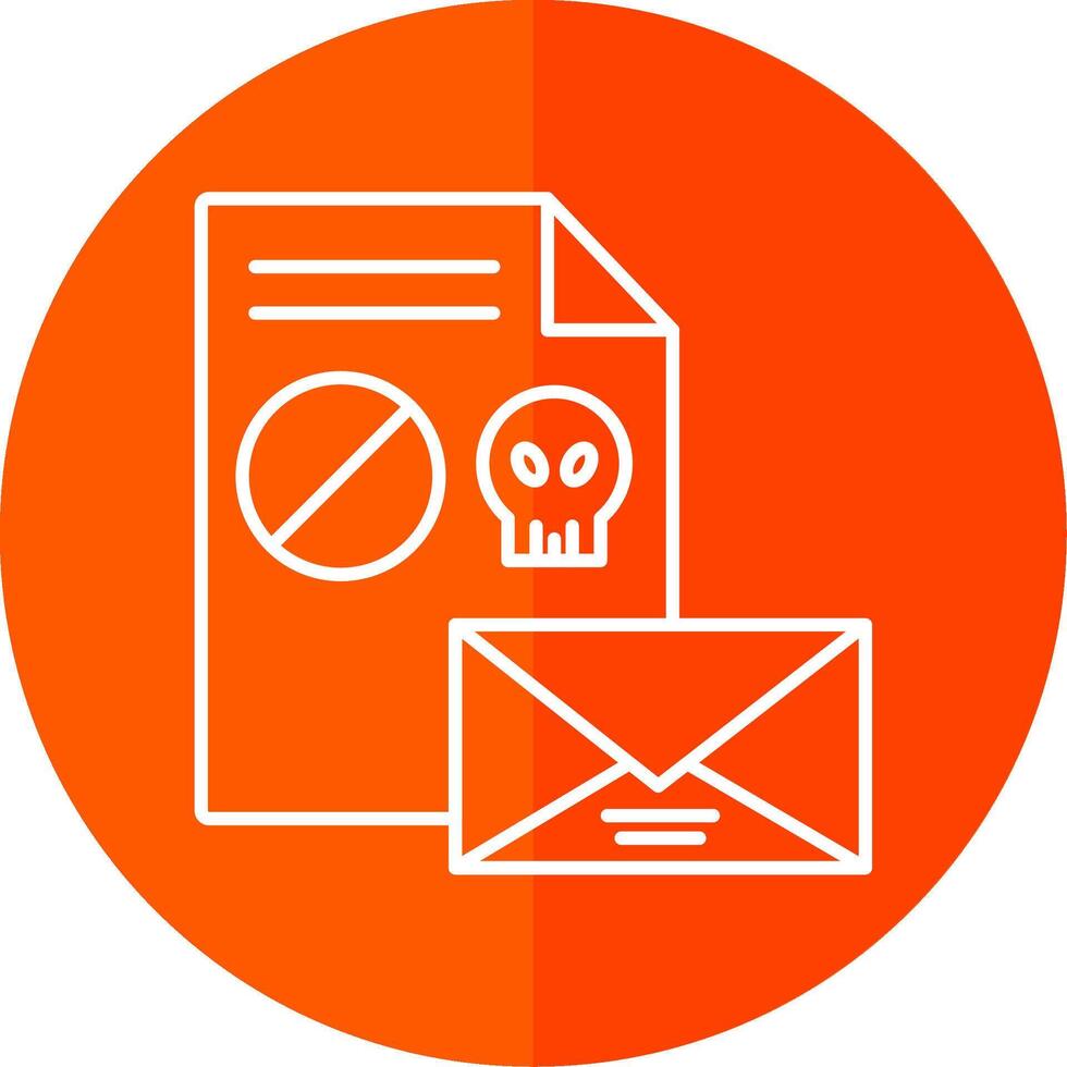 Spam Line Red Circle Icon vector