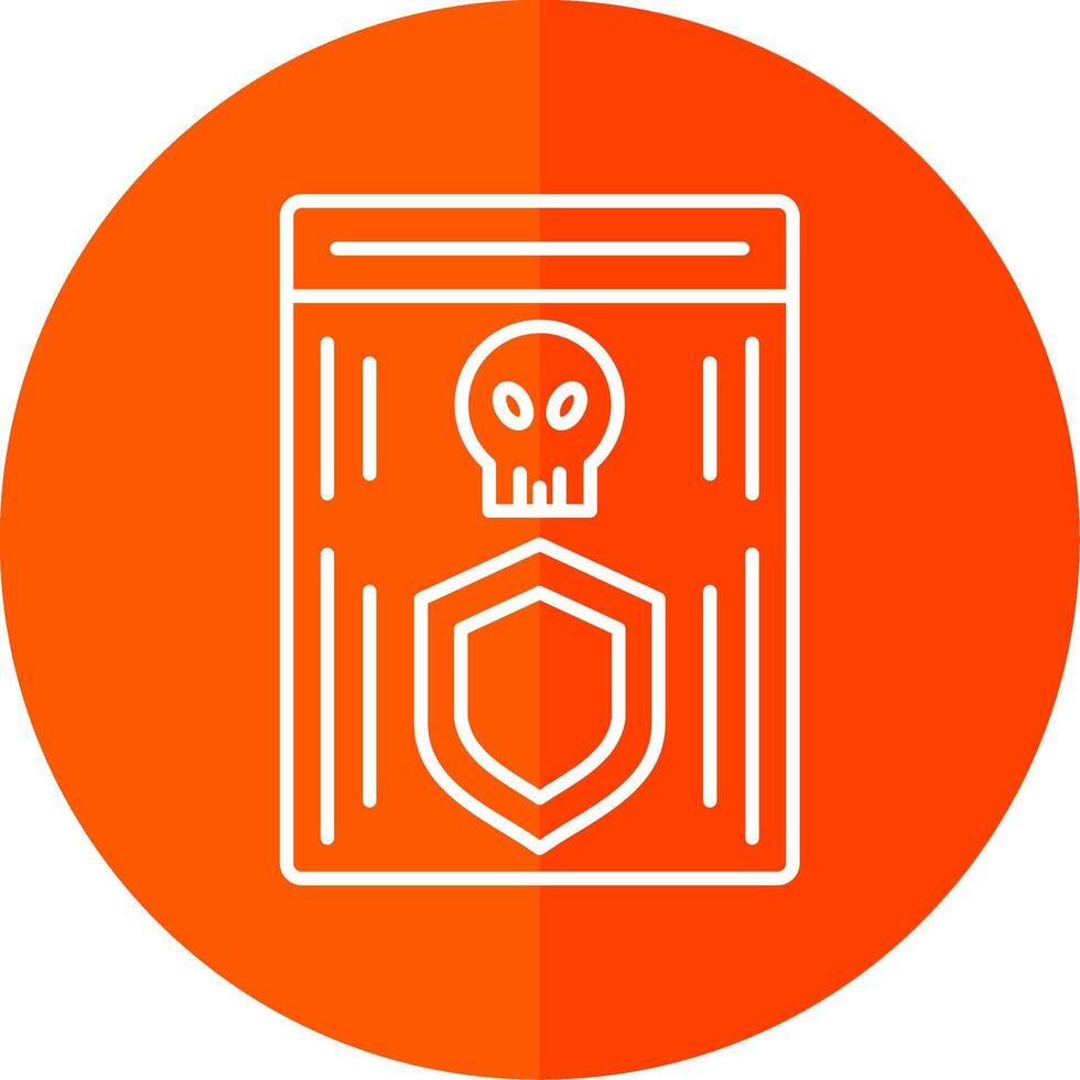 Shield Line Red Circle Icon vector