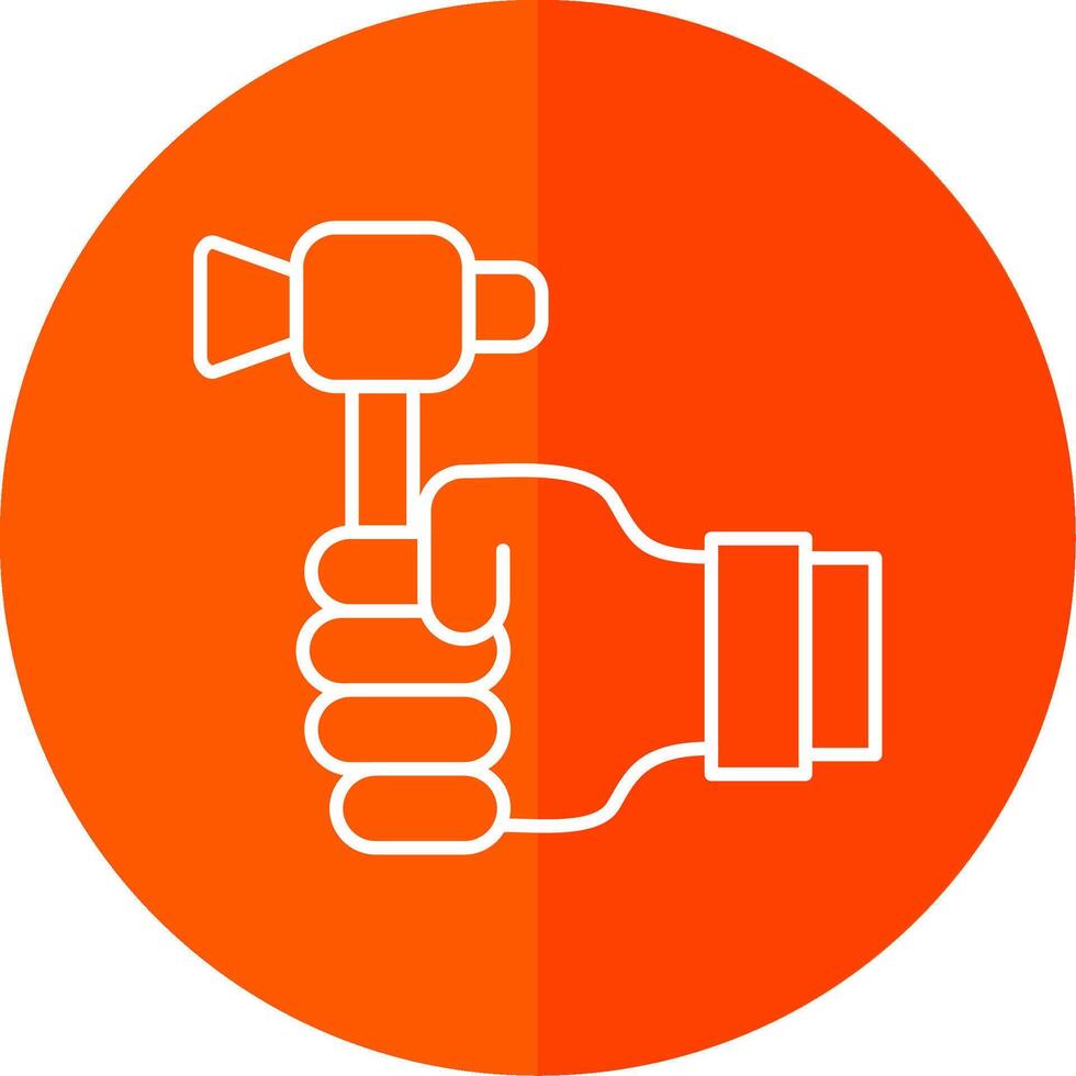 Labour Day Line Red Circle Icon vector