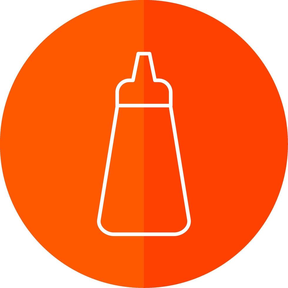 Ketchup Line Red Circle Icon vector