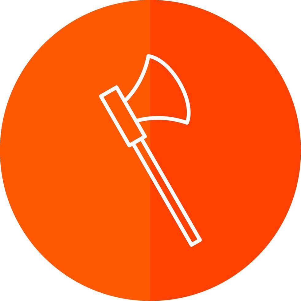 Axe Line Red Circle Icon vector