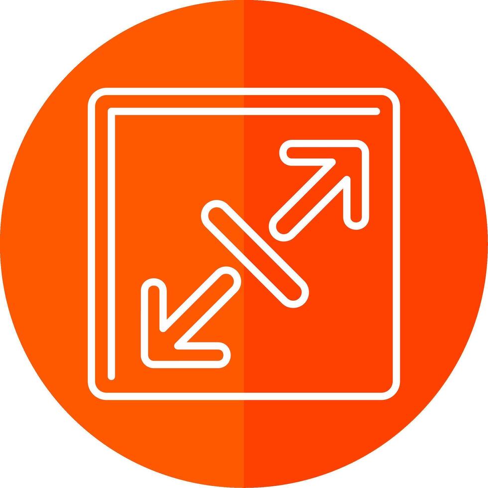 Expand Line Red Circle Icon vector