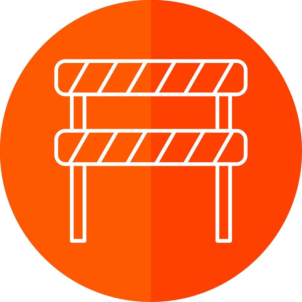 Road Block Line Red Circle Icon vector