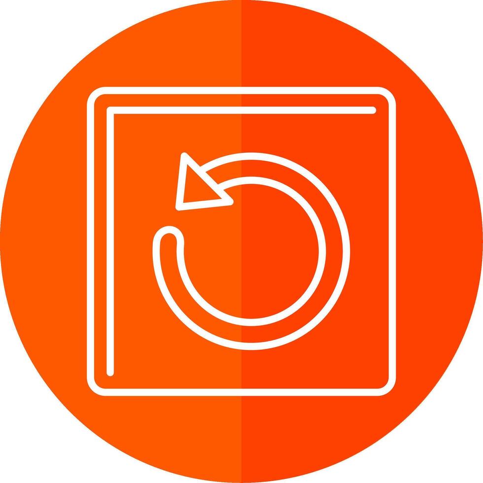Undo Line Red Circle Icon vector