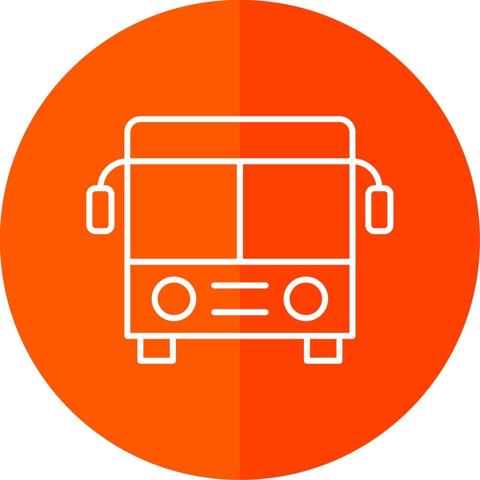 Bus Line Red Circle Icon vector