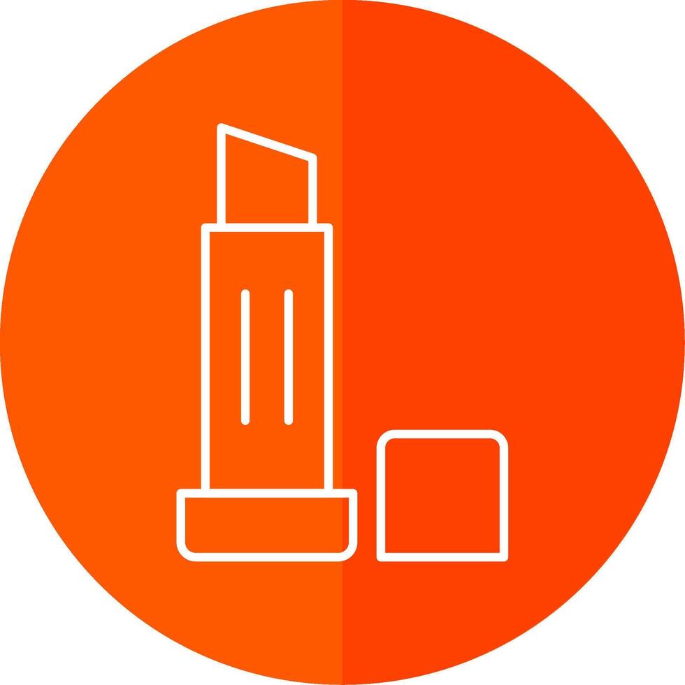 Lip Balm Line Red Circle Icon vector