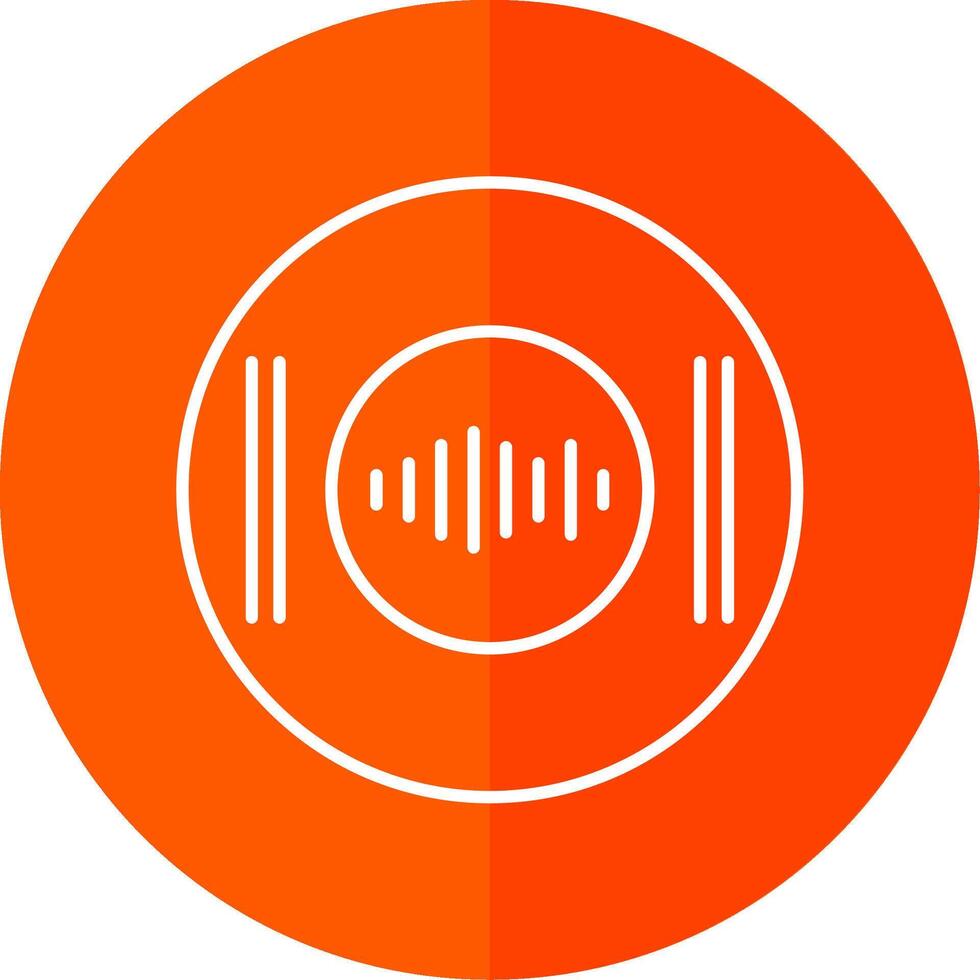 Recording Line Red Circle Icon vector