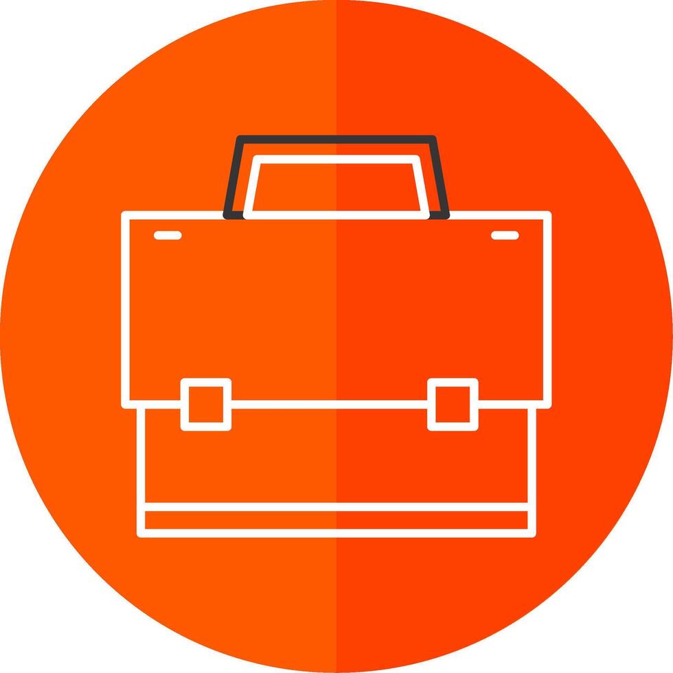 Suitcase Line Red Circle Icon vector