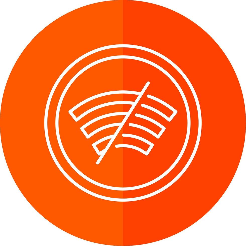 Disconnected Line Red Circle Icon vector