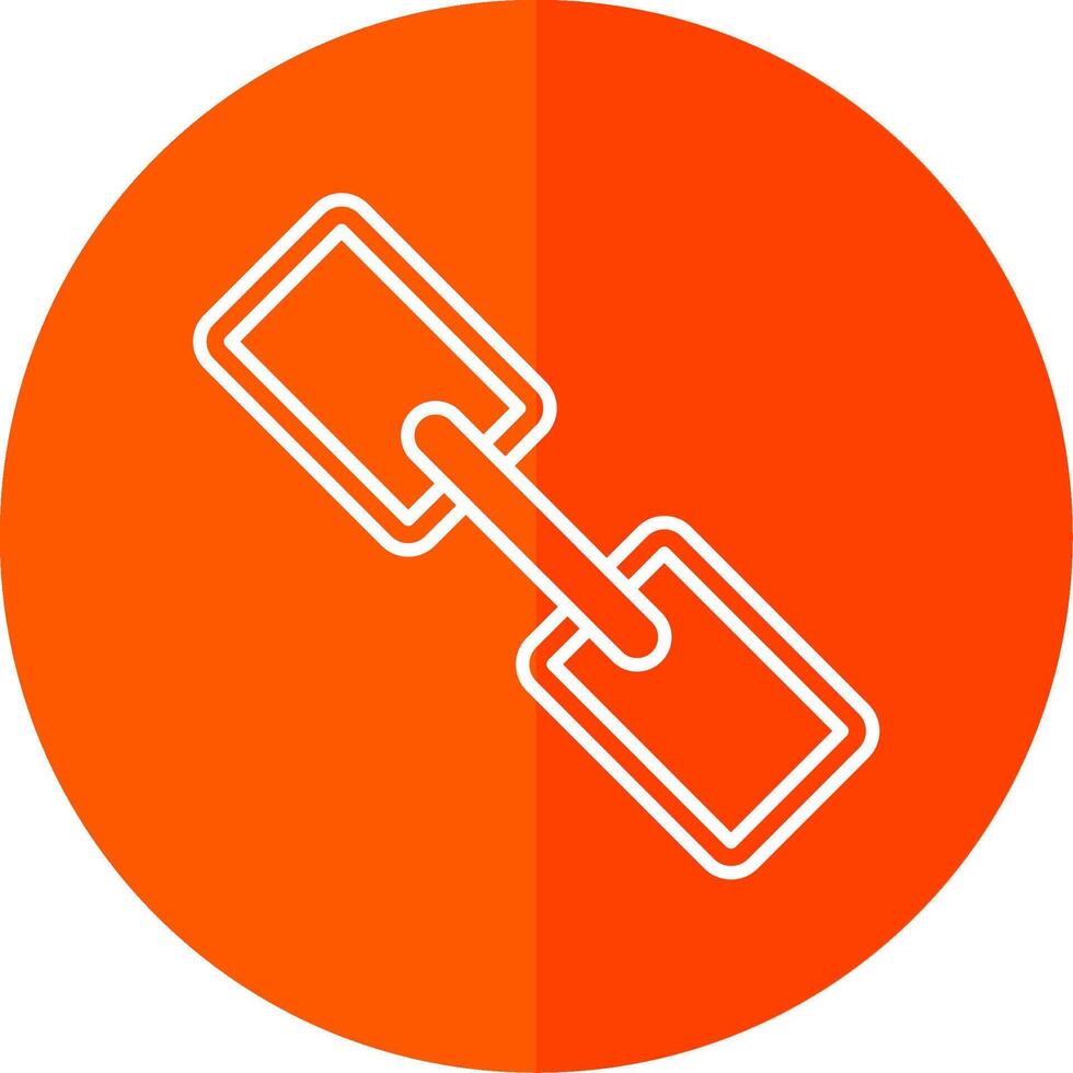 Link Line Red Circle Icon vector