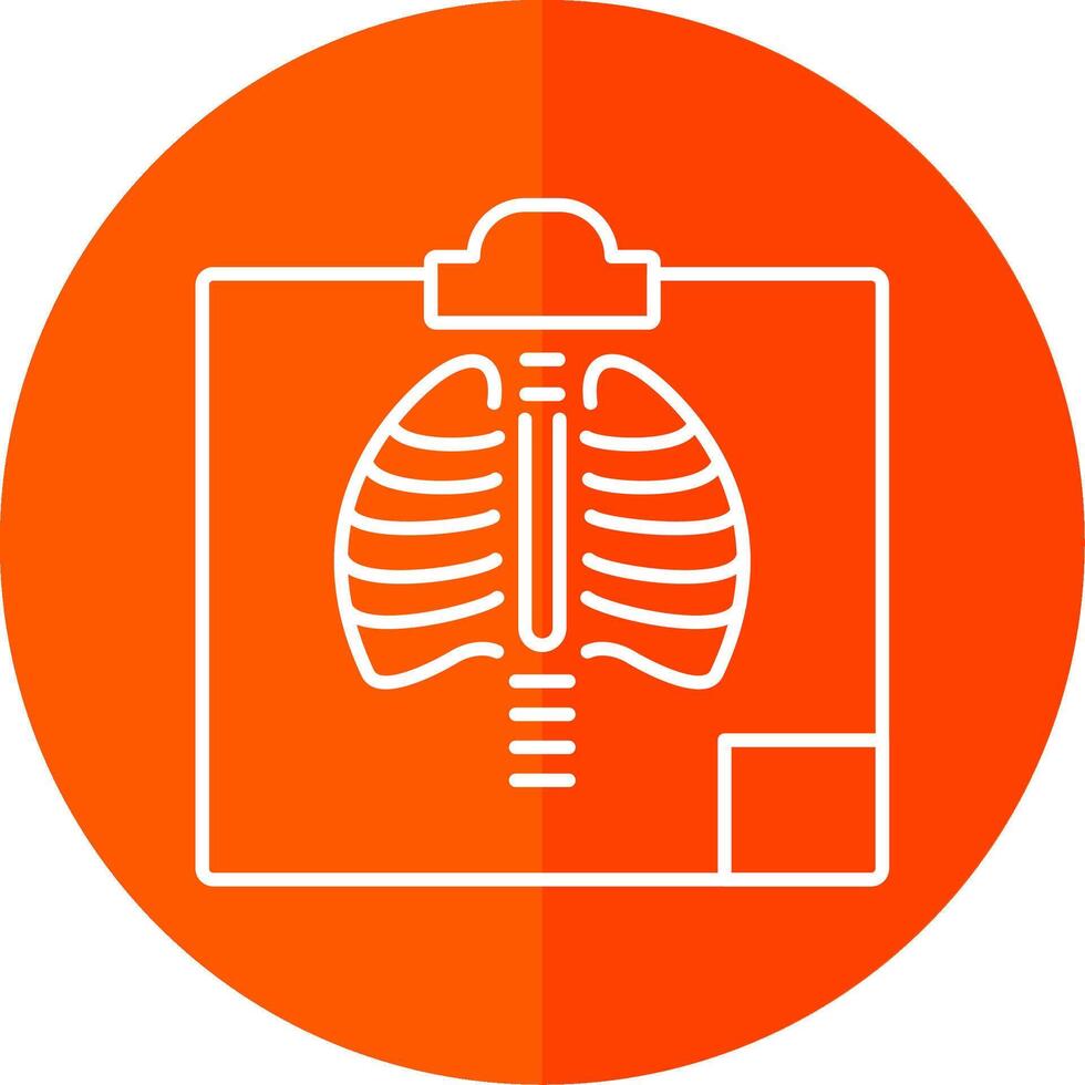 radiología línea rojo circulo icono vector