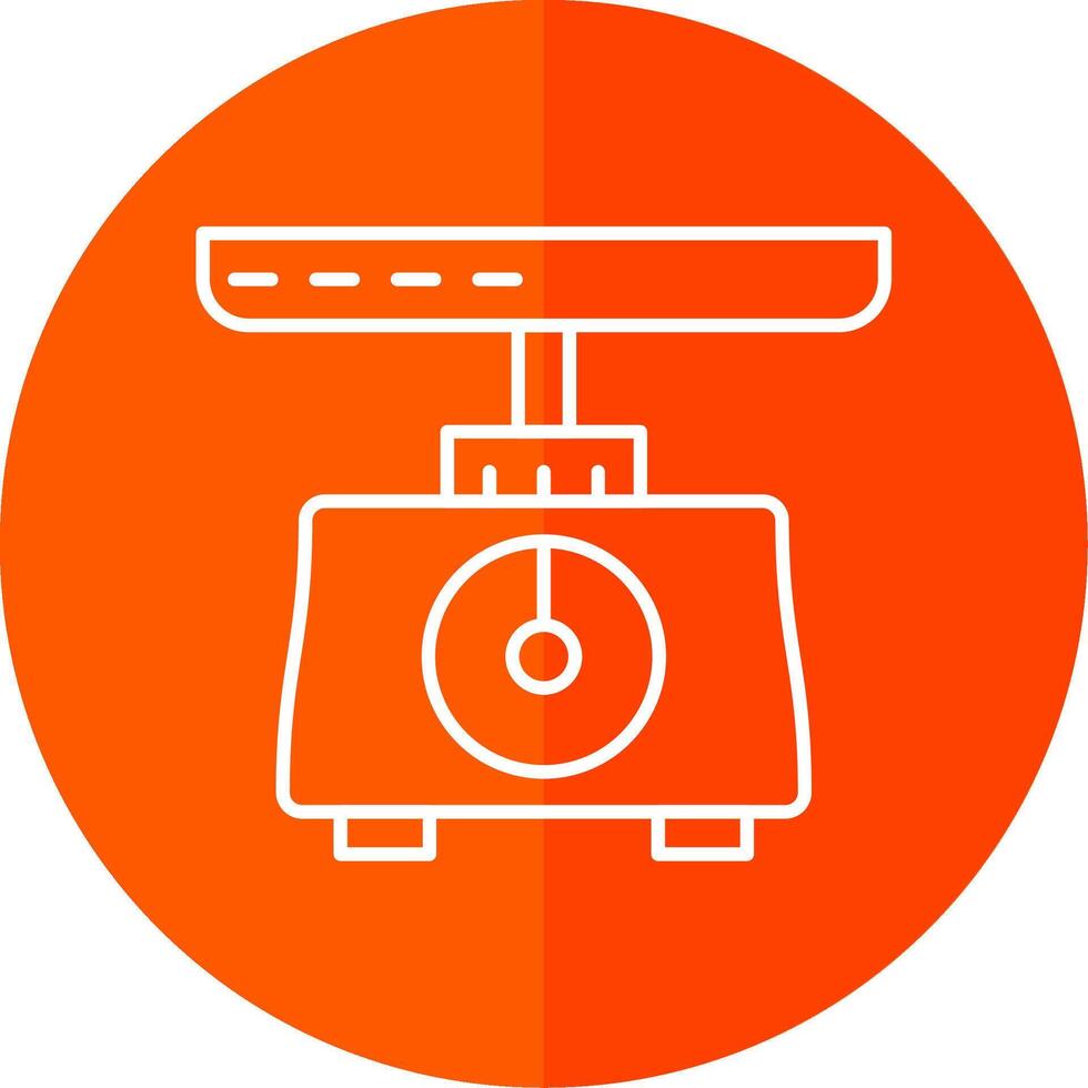 Weighing Scale Line Red Circle Icon vector