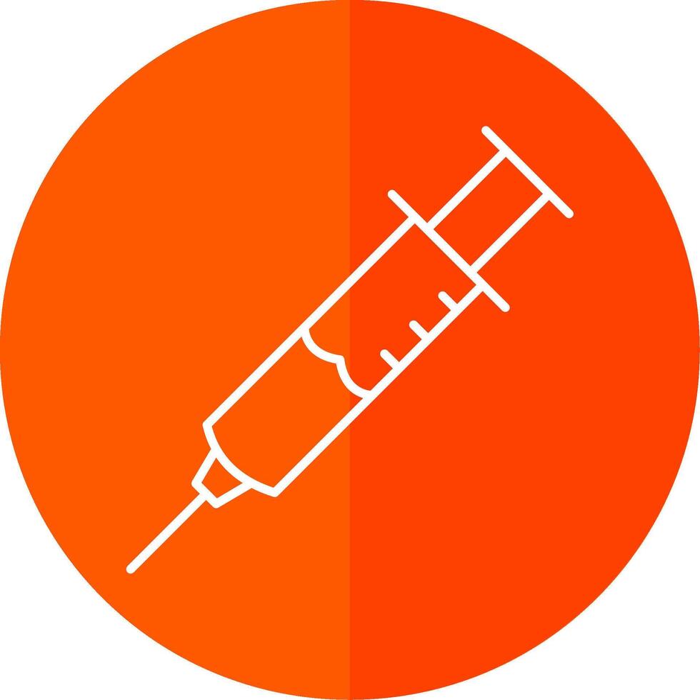 Injection Line Red Circle Icon vector