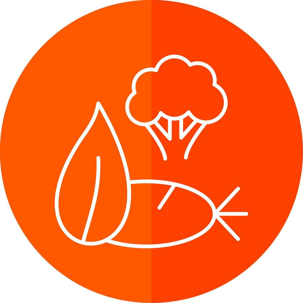 Dietary Food Line Red Circle Icon vector