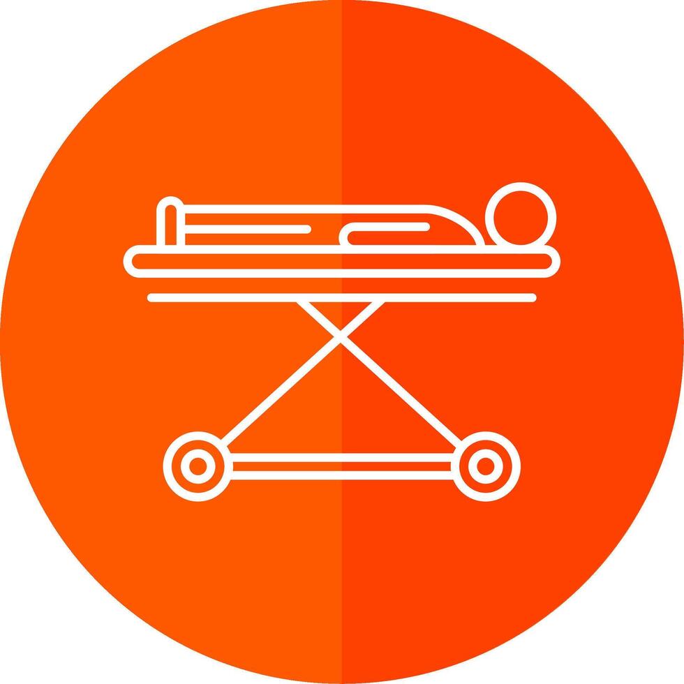 Stretcher Line Red Circle Icon vector