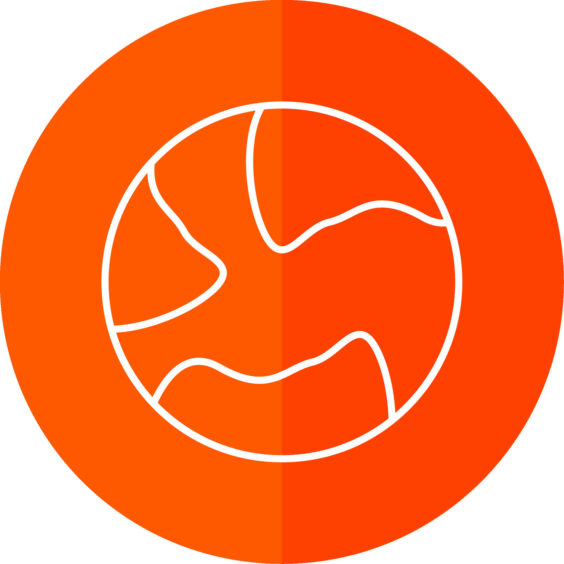Earth Line Red Circle Icon 39252444 Vector Art at Vecteezy