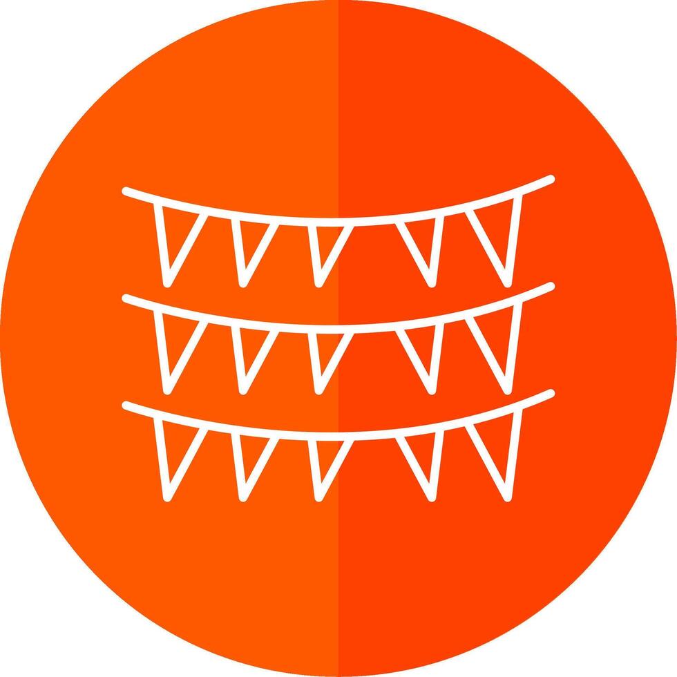 Decoration Line Red Circle Icon vector
