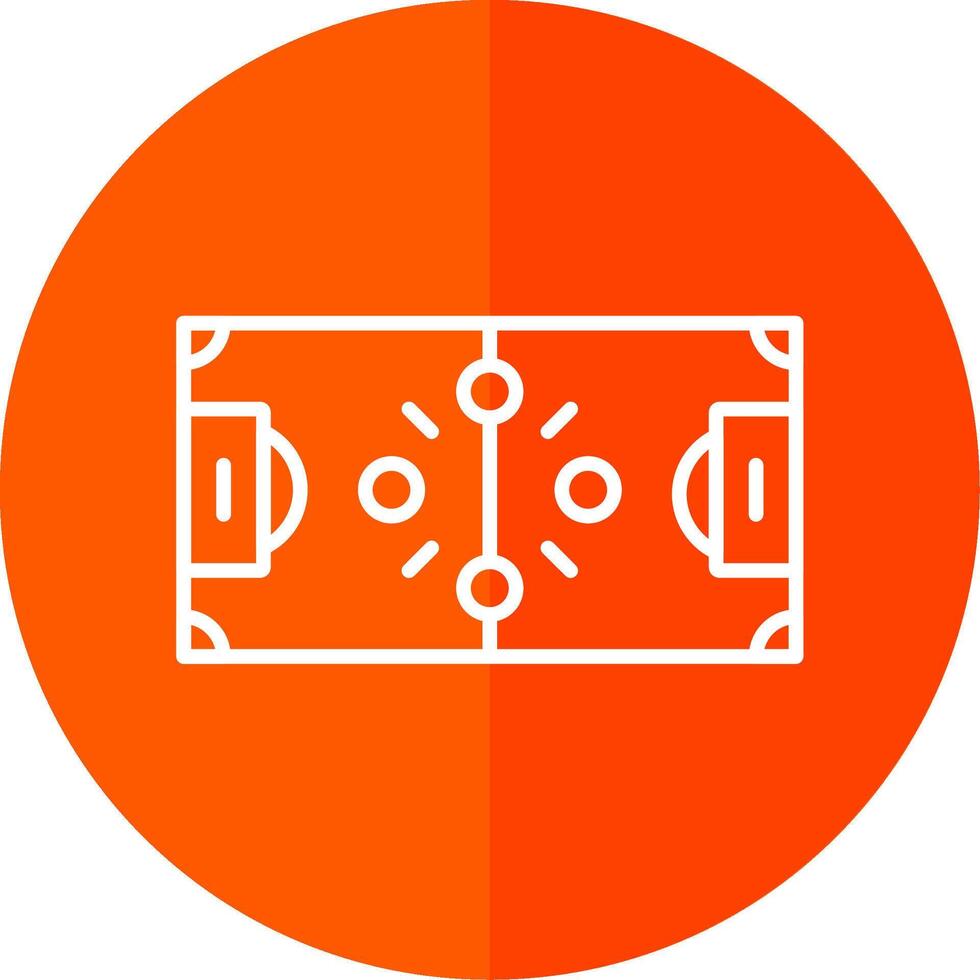 Football Strategy Line Red Circle Icon vector