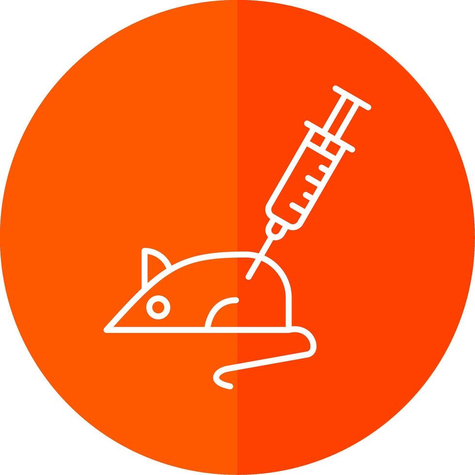 Animal Testing Line Red Circle Icon vector