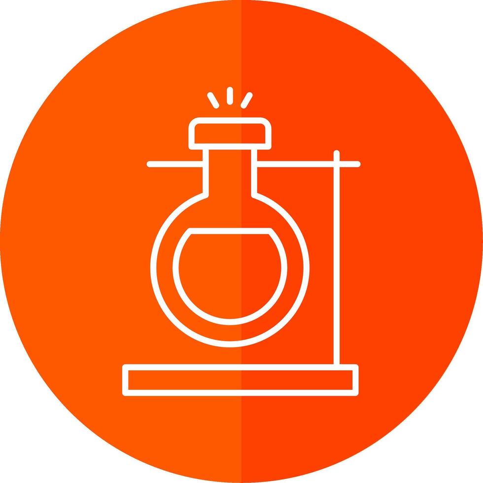 Lab Line Red Circle Icon vector