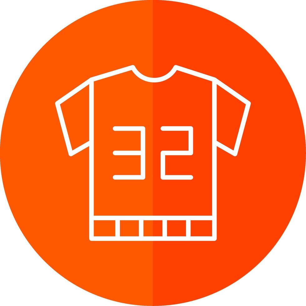 Football Jersey Line Red Circle Icon vector