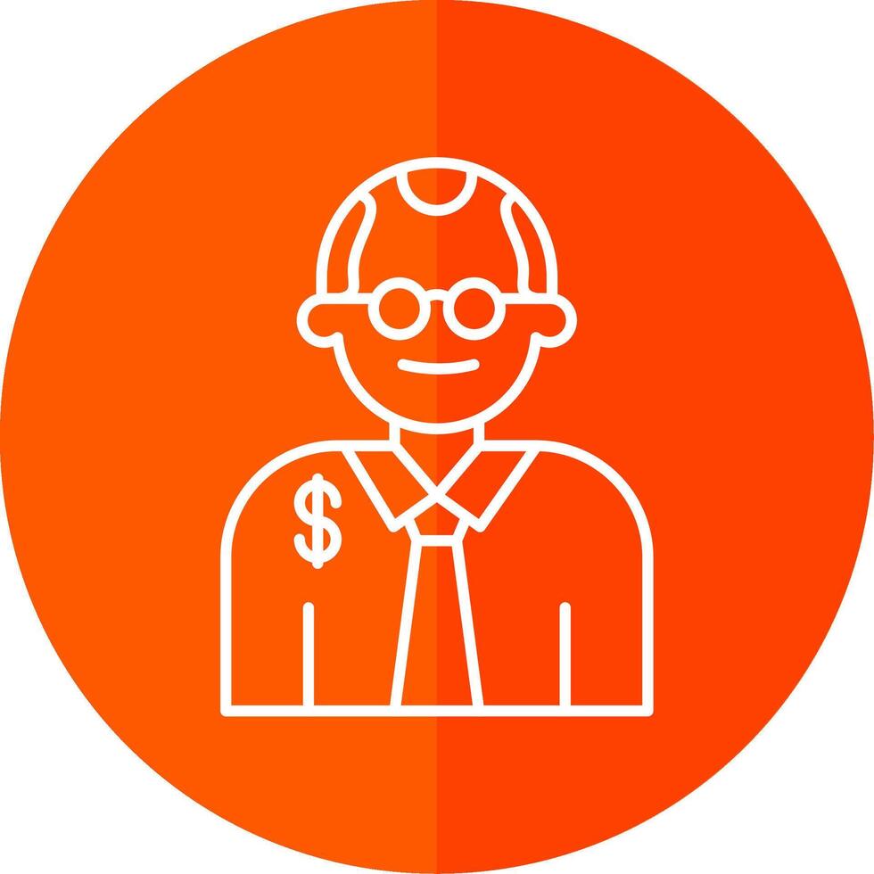 Judge Line Red Circle Icon vector