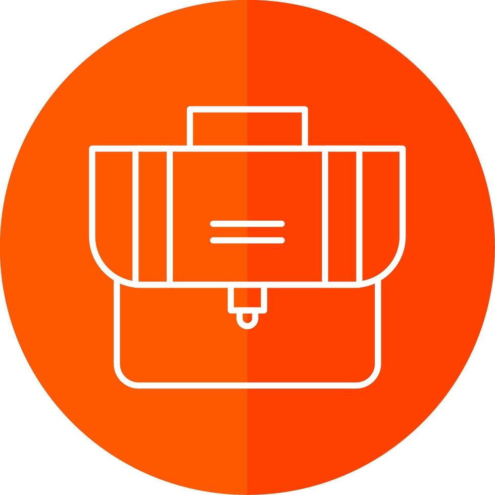 Suitcase Line Red Circle Icon vector
