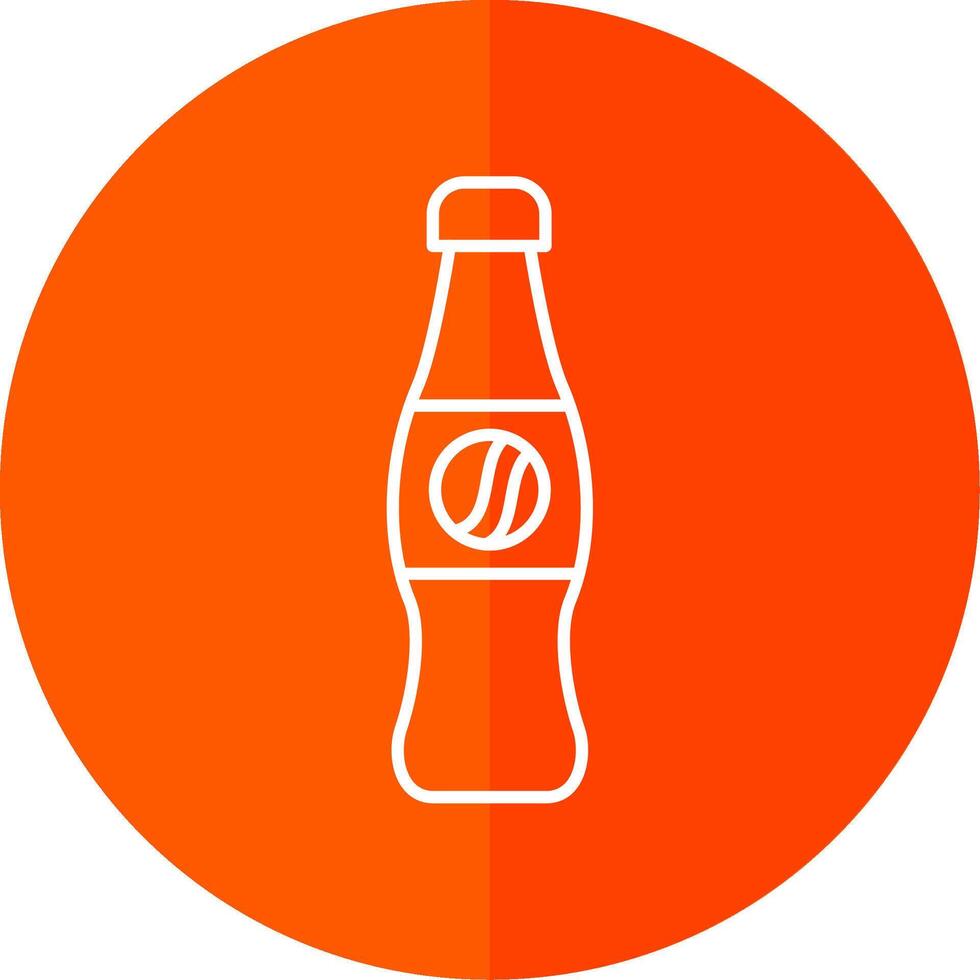 Cola Line Red Circle Icon vector