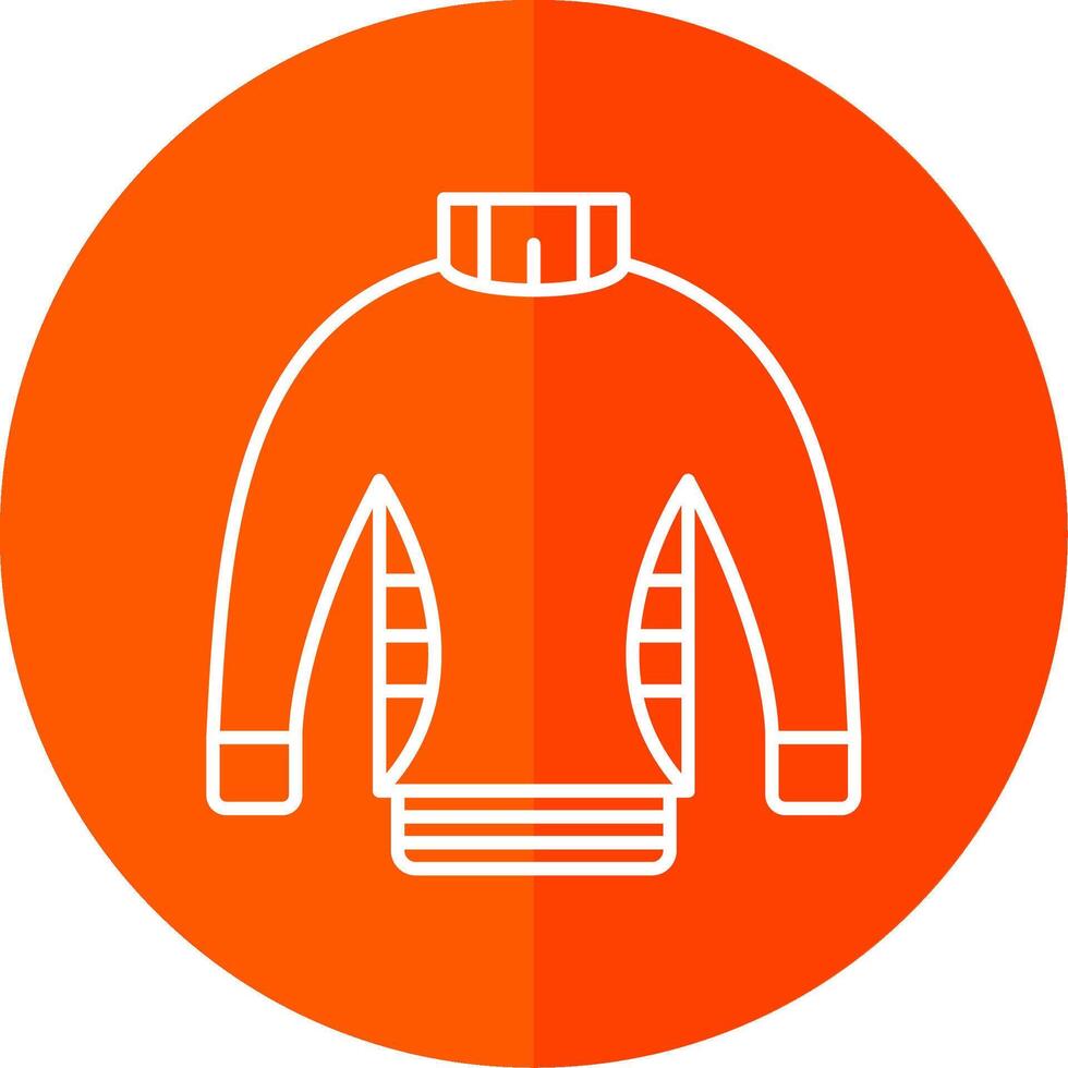 Sweater Line Red Circle Icon vector