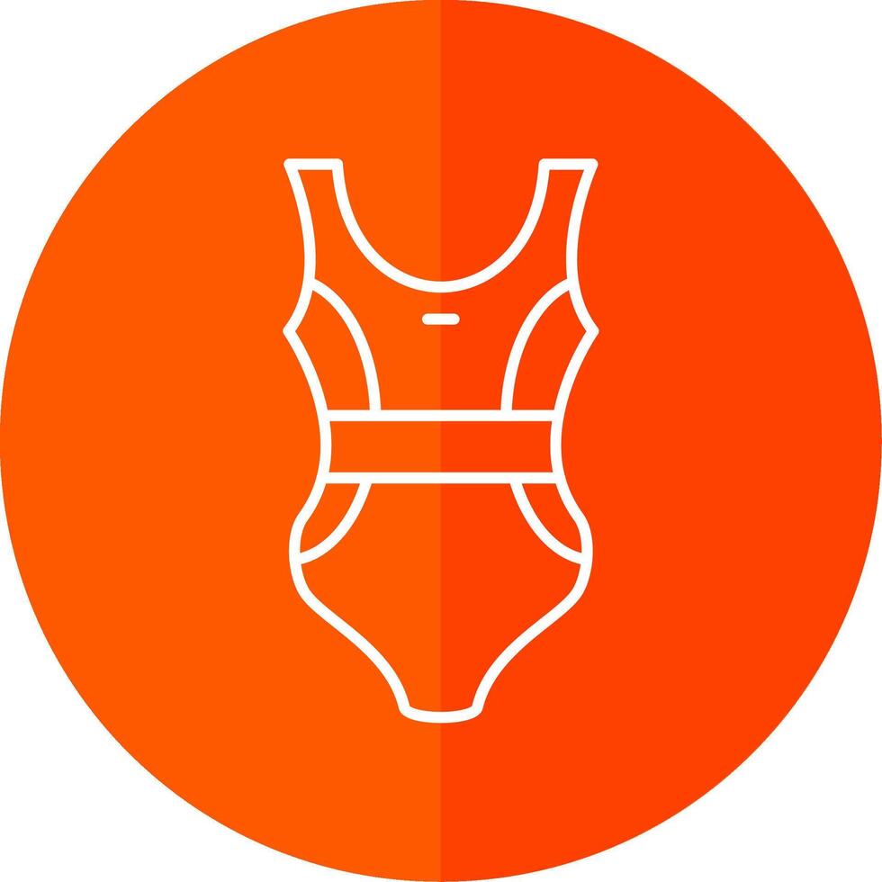 Swimsuit Line Red Circle Icon vector