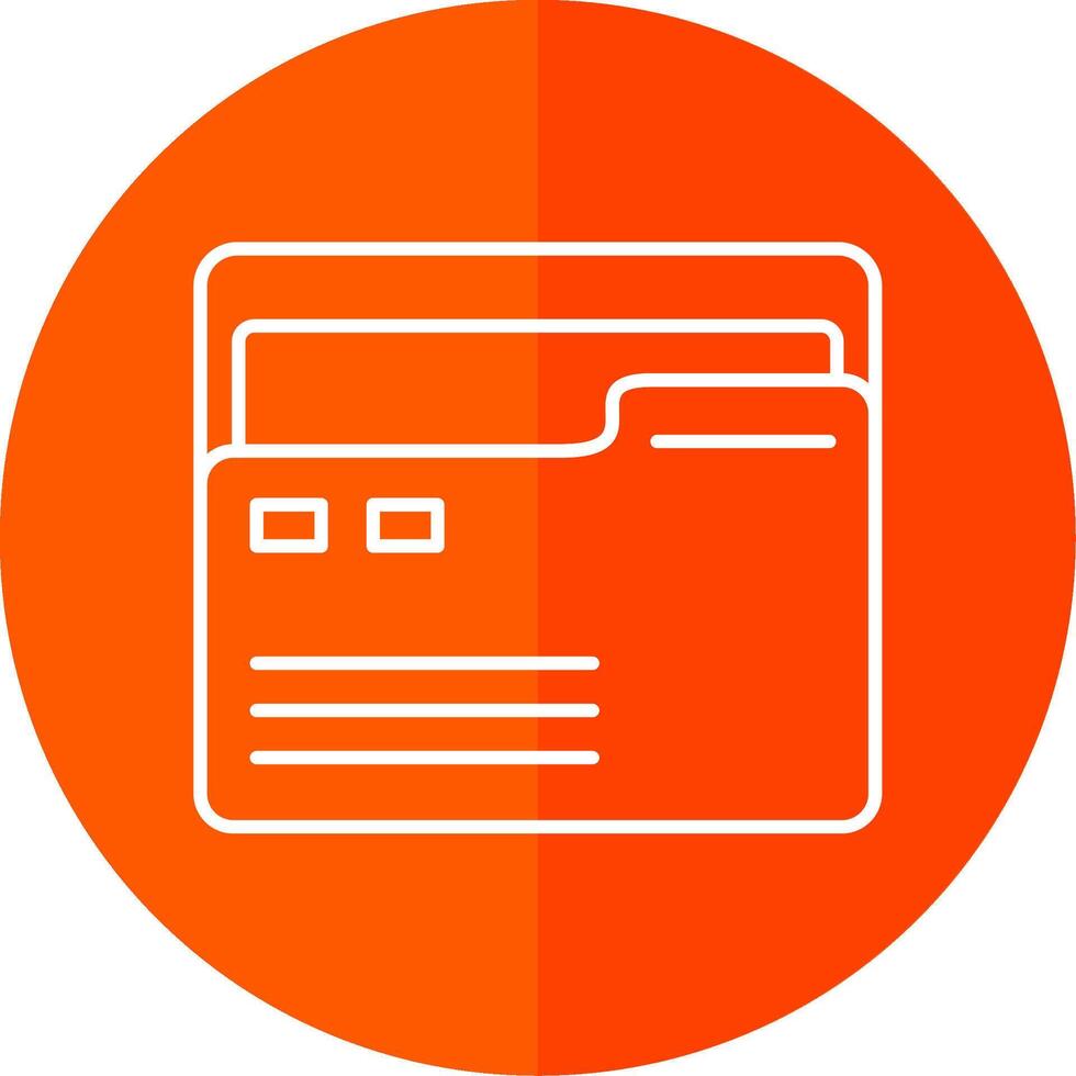 Folder Line Red Circle Icon vector