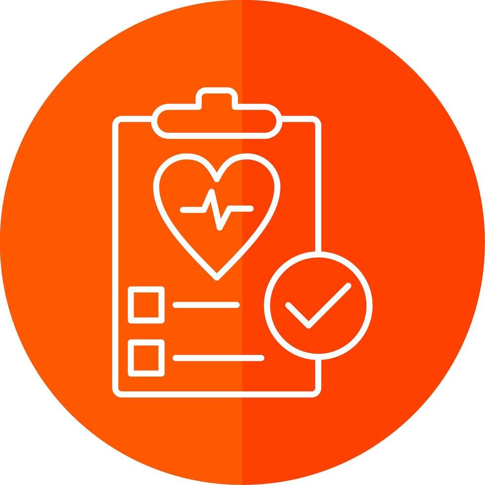 Health Check Line Red Circle Icon vector