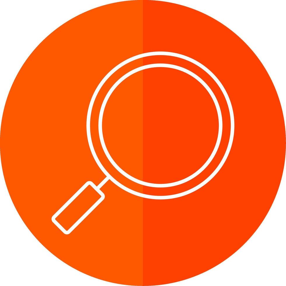 Search Line Red Circle Icon vector