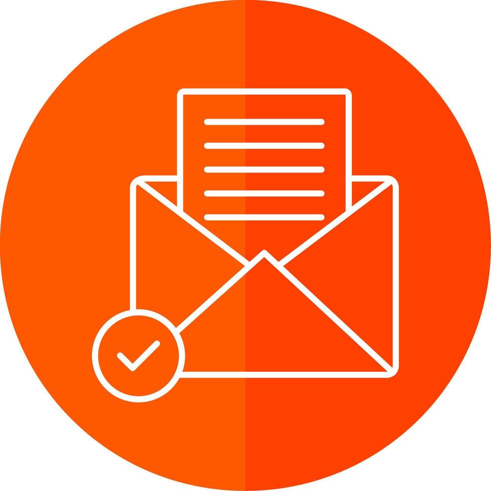 Open Email Line Red Circle Icon vector