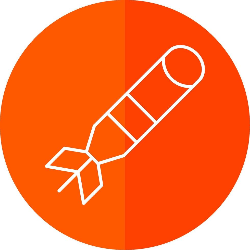 Torpedo Line Red Circle Icon vector