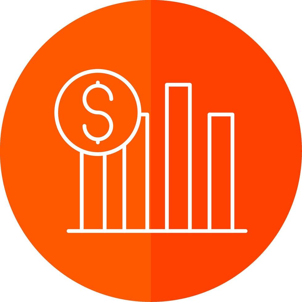 Sales Line Red Circle Icon vector