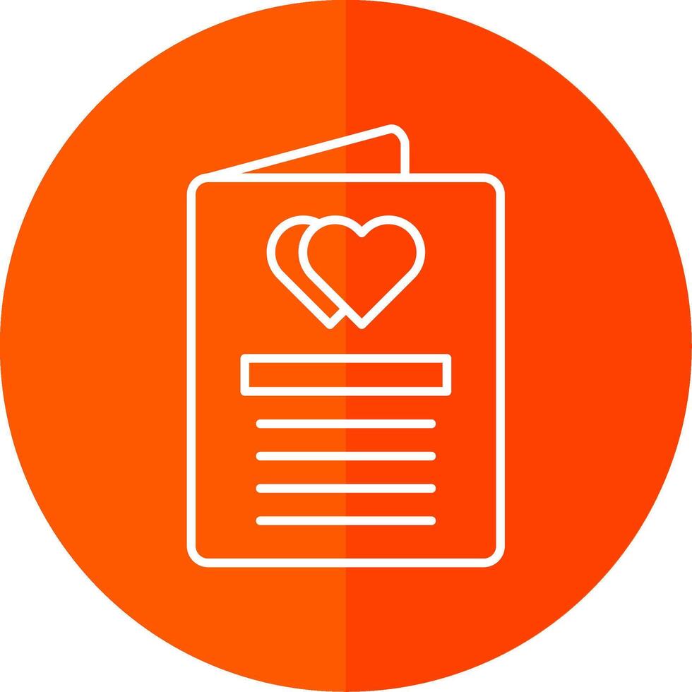 Wedding Invitation Line Red Circle Icon vector