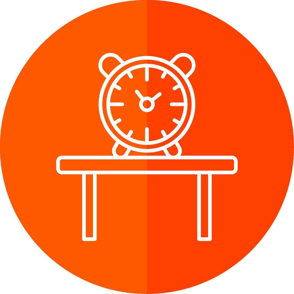 Table Watch Line Red Circle Icon vector