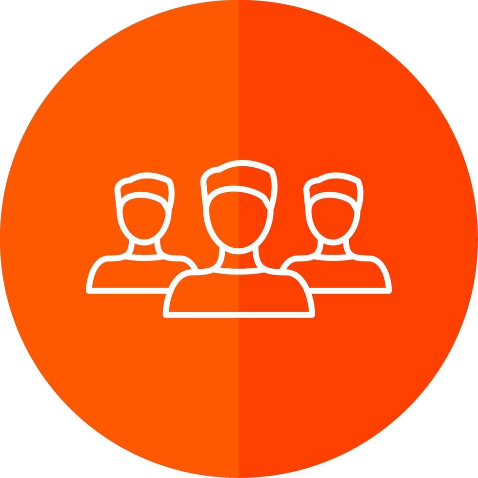 Forum Line Red Circle Icon vector