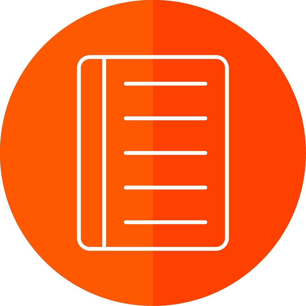 Notebook Line Red Circle Icon vector