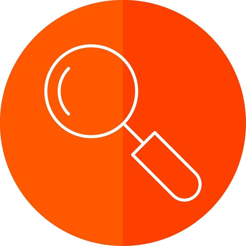 Search Line Red Circle Icon vector