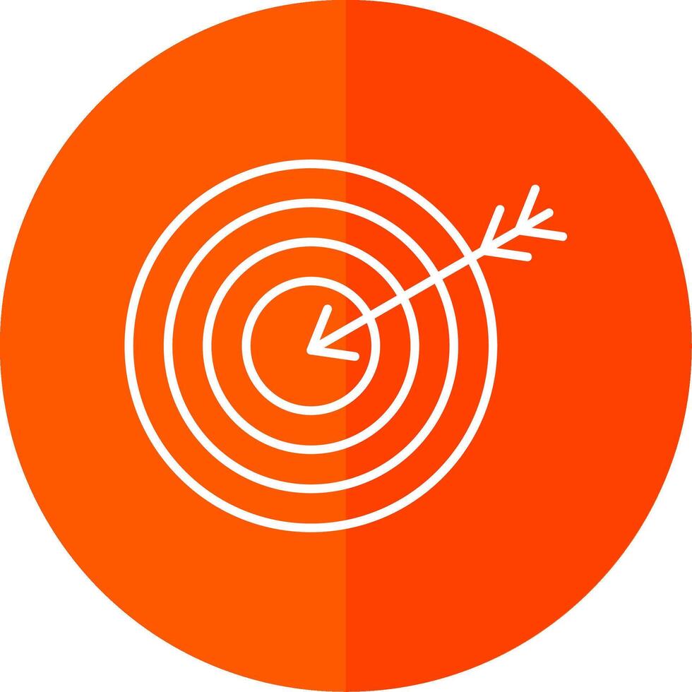 Objective Line Red Circle Icon vector